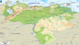 Kort (geografi)-Venezuela-Venezuela-physical-map.gif