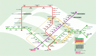 Kaart (cartografie)-Singapore-mapa-metro-singapur.png