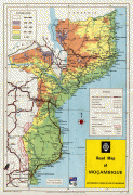 Kort (geografi)-Mozambique-Mozambique-Road-Map.jpg