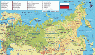 Kaart (kartograafia)-Venemaa-physical_map_of_russia.jpg