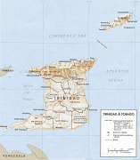 Kort (geografi)-Trinidad og Tobago-Trinidad_and_Tobago_map.png