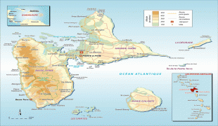Kaart (cartografie)-Guadeloupe-guadeloupe-map.jpg