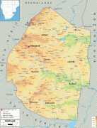 Карта (мапа)-Свазиленд-Swaziland-physical-map.gif