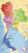 Kaart (cartografie)-Thailand-map-landkaart-thailand2.jpg