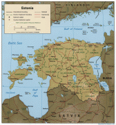 Kaart (cartografie)-Estland-Estonia_1999_CIA_map.jpg