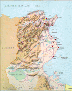 Kaart (kartograafia)-Tuneesia-Tunisia-Map12.jpg