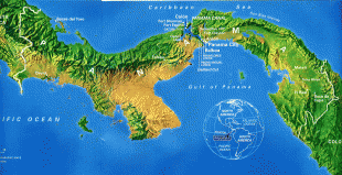 Kaart (kartograafia)-Panama-14632-Mapa-fisico-de-Panama.jpg