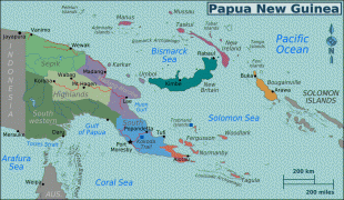 Карта (мапа)-Папуа Нова Гвинеја-PNG_Regions_map.png