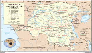 Kaart (kartograafia)-Kongo Demokraatlik Vabariik-Democratic-Republic-of-Congo-Map.jpg