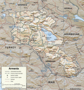 Kaart (kartograafia)-Armeenia-Armenia_2002_CIA_map.jpg