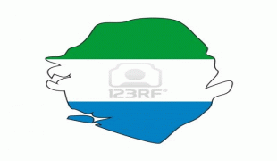Carte géographique-Sierra Leone-10648663-map-flag-sierra-leone.jpg