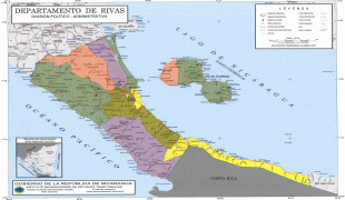 Географічна карта-Нікарагуа-Political-divisions-of-southern-Nicaragua-Map.jpg
