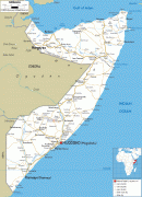 Kaart (cartografie)-Somalië-road-map-of-Somalia.gif
