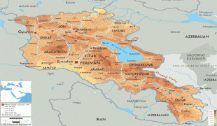 Map-Armenia-physical-map-of-Armenia.gif