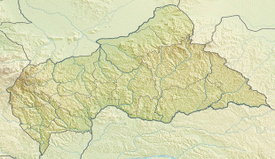 Kaart (kartograafia)-Kesk-Aafrika Vabariik-1280px-Central_African_Republic_relief_location_map.jpg