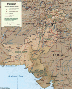 Kaart (kartograafia)-Pakistan-Pakistan_2002_CIA_map.jpg