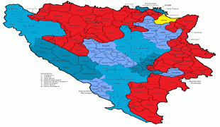 Kaart (kartograafia)-Bosnia ja Hertsegoviina-Bosnia_and_Herzegovina_Political.png