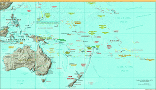 Kaart (kartograafia)-Okeaania-Oceania_(World-Factbook).jpg