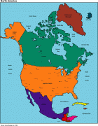 Kaart (cartografie)-Noord-Amerika-North-America-political-divisions.jpg