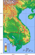 Kaart (cartografie)-Vietnam-Vietnam_Topography.png