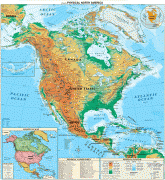 Kaart (cartografie)-Noord-Amerika-North-America-physical-map.jpg