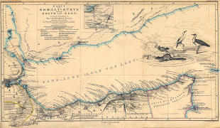 Kort (geografi)-Somalia-Map-of-the-Somali-Coast-and-Aden-Gulf-1860.jpg