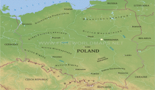 Bản đồ-Ba Lan-poland-map-physical.jpg