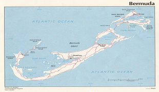 Карта (мапа)-Бермуди-Bermuda_Political_Map.jpg