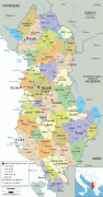 Kaart (kartograafia)-Albaania-Albania-political-map.gif