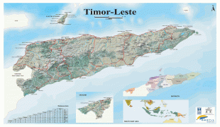 Kort (geografi)-Østtimor-East-Timor-Relief-Map.jpg