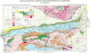 Kaart (kartograafia)-Austria-Geological-map-of-Austria.jpg