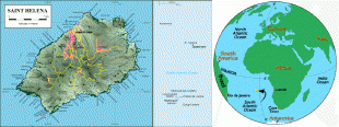 Kaart (cartografie)-Sint-Helena, Ascension en Tristan da Cunha-Saint-Helena-Map.gif
