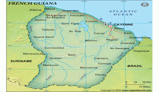 Kaart (cartografie)-Frans-Guyana-french-guiana-political-digital-map-dark-green-750x750.jpg