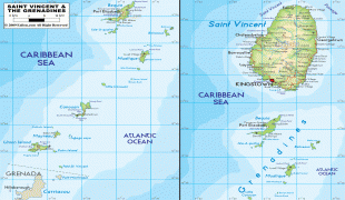 Karte (Kartografie)-St. Vincent und die Grenadinen-St-Vincent-and-Grenadines-Map.gif