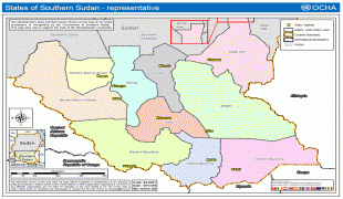 Kaart (cartografie)-Zuid-Soedan-south-sudan-map.png