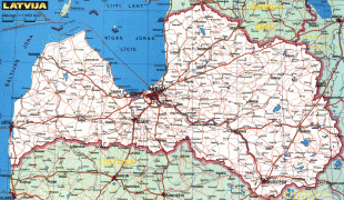 Karte (Kartografie)-Lettland-latvkar.jpg