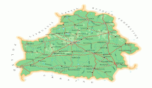 Kaart (cartografie)-Wit-Rusland-Belarus-Map-2.jpg