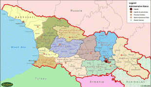 Kaart (cartografie)-Georgië-Georgia-Administrative-Map.jpg