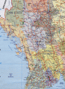 Kaart (kartograafia)-Birma-Myanmar-Tourist-Map.jpg
