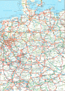 Карта (мапа)-Немачка-Germany-road-map.jpg