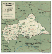 Kaart (kartograafia)-Kesk-Aafrika Vabariik-cen_african_rep_pol01.jpg