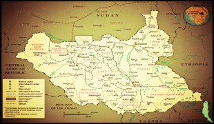 Kaart (cartografie)-Zuid-Soedan-south-sudan-map.jpg