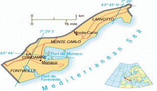 Karte (Kartografie)-Monaco-Monaco-map.jpg