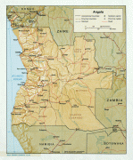Kort (geografi)-Angola-detailed-political-and-administrative-map-of-angola-with-relief.jpg