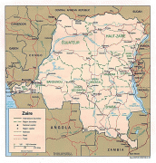 Kaart (cartografie)-Congo-Brazzaville-detailed-political-map-of-congo-democratic-republic.jpg