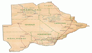 Kort (geografi)-Botswana-mapofbotswana.jpg