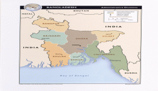 Kaart (kartograafia)-Bangladesh-txu-pclmaps-oclc-793100352-bangladesh_admin-2011.jpg