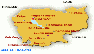 Карта (мапа)-Кмерска Република-cambodia-map.jpg