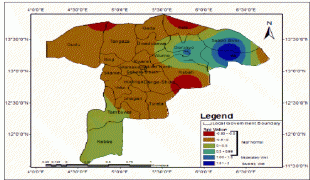 Bản đồ-Sân bay quốc tế Sadiq Abubakar III-Standardized-Precipitation-Index-SPI-Map-of-Sokoto-State-1982-1991.png