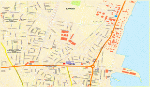 Kaart (cartografie)-Luchthaven Larnaca-larnaca-harbour-streetmap.jpg